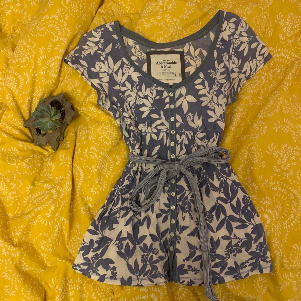 Floral top with bow